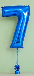 Фольгированная цифра с гелием на день рождения